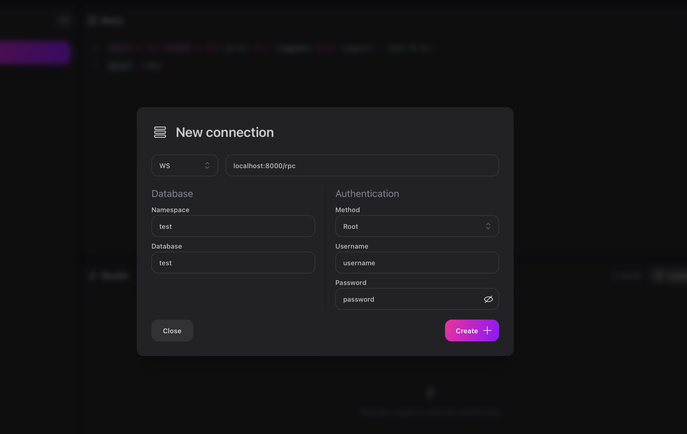 Connection with user details